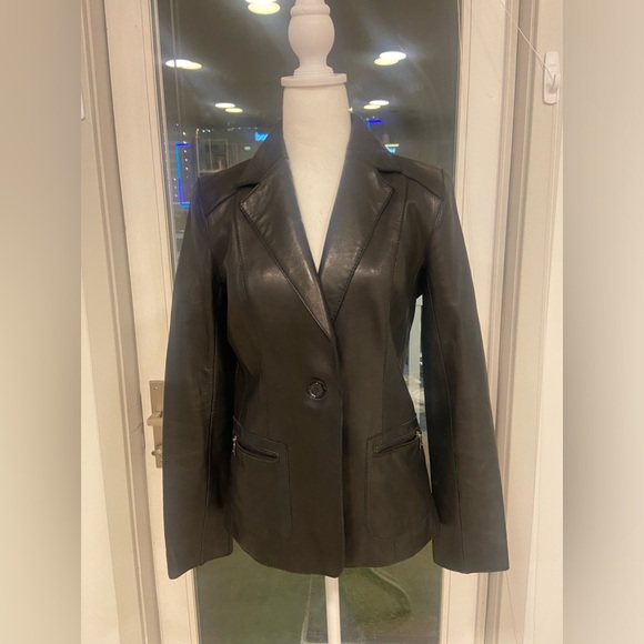 Marc New York Black Leather Jacket. New w/o tags. - Picture 1 of 9